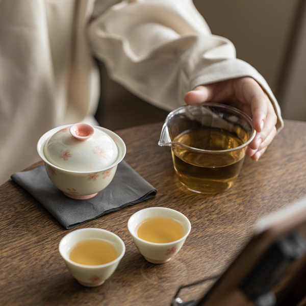 Handcrafted Cherry Blossom Travel Tea Set - Image 4