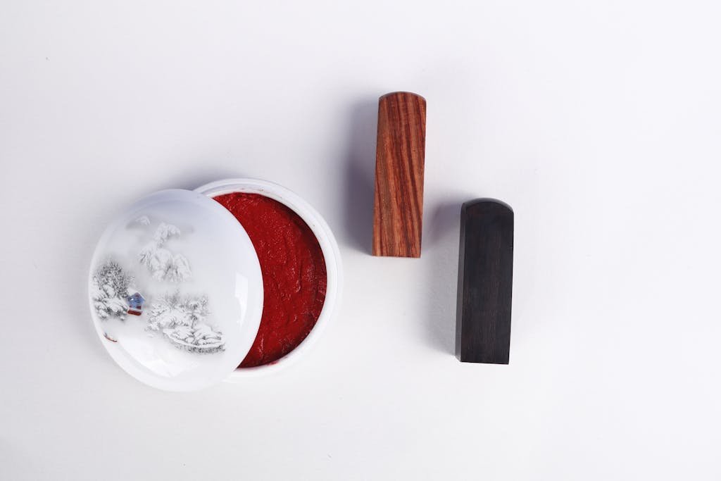 The Dancing Brush: A Journey into Chinese Calligraphy 2 Traditional Chinese ink stamps with red paste, perfect for art and calligraphy enthusiasts.